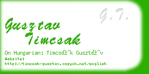 gusztav timcsak business card